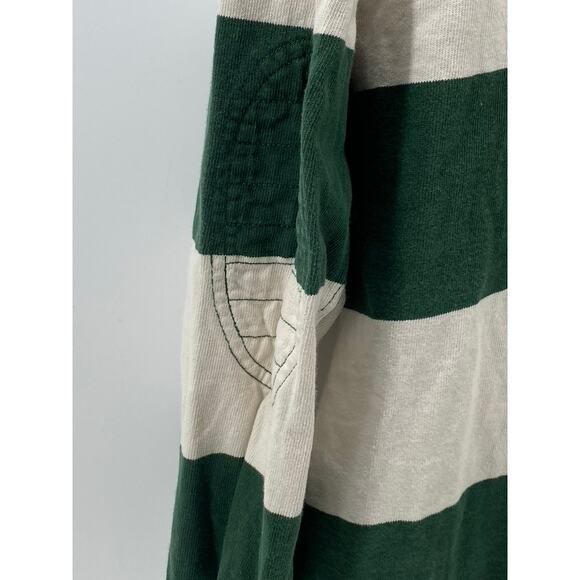 POLO RALPH LAUREN Men's Green-White Striped Custom Fit Rugby Polo Shirt SZ XL - Picture 5 of 11